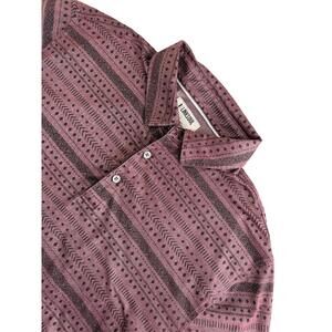 Linksoul Tempus Fugit Polo – Size L – Aztec Stripe Pattern